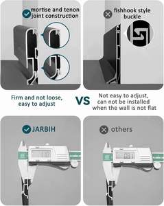 JARBIH 10パックミニマリストスカートボードH5cm(2インチ) ウォームライトシリコーンLEDストリップ照明アルミ床アクセサリー - Product Image 4