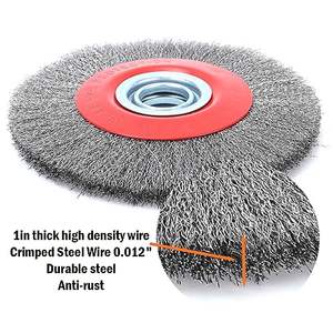 Sikat roda kawat Gerinda, 4-inci industri kasar 0.012 "-1" membersihkan bangku pembersih <span class=keywords><strong>Stainless</strong></span> <span class=keywords><strong>Steel</strong></span> 5 set OEM untuk menggiling - Product Image 3