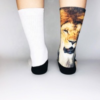 All Over Nylon Polyester Chaussettes d'impression photo personnalisées Sublimation vierge 360 Chaussettes imprimées numériques