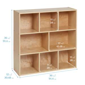 Montessori Armoire à 8 compartiments <span class=keywords><strong>avec</strong></span> 4 plateaux rouges Armoire de <span class=keywords><strong>rangement</strong></span> pour enfants Organisateur de garderie Cubbies en bois Étagères à jouets préscolaires - Product Image 3