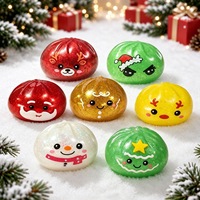 Coffret de 6 jouets anti-stress Squishy de Noël : Père Noël, Renne, Bonhomme de neige - Boîte cadeau