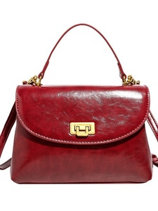 <span class=keywords><strong>Borsa</strong></span> <span class=keywords><strong>Postino</strong></span> da Donna di Alta Gamma, Versatile, a Mano, Piccola Quadrata, a Tracolla, Autunno Inverno, Stile Retrò, Chiusura con Lucchetto Raffinato - Product Image 5