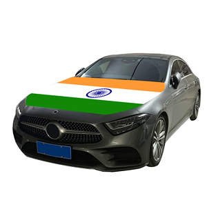 Funda para Capó de Coche con Bandera Nacional de la India, Venta Directa de Fábrica, Tela de Poliéster - Product Image 1