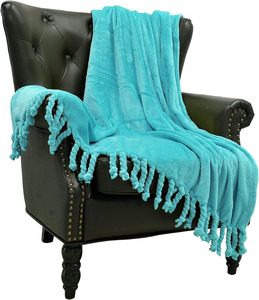 Tùy chỉnh ném chăn đi văng Bìa flannel lông cừu với bện dây rìa tua sang trọng ấm cúng ấm áp mềm mịn ném - Product Image 2