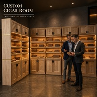 Système de stockage de cigares commercial, humidor privé pour membres, casiers, présentoirs, étagères de vente au détail, mobilier de bar pour hôtel