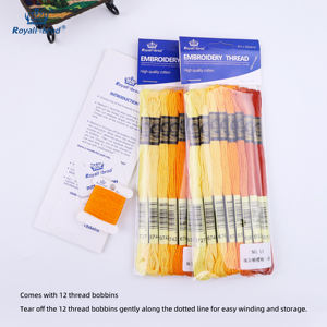 <span class=keywords><strong>8</strong></span> pièces bricolage haute couleur fixe point de croix Crochet motif broderie à la main couture câblage ensemble mercerisé coton tricot - Product Image 3