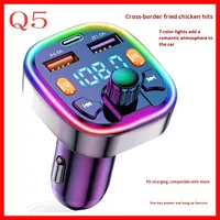 TF-Karten USB-Stick Q5 Tragbarer Kabelloser Sender Auto-MP3-FM-Radio Auto-Ladegerät