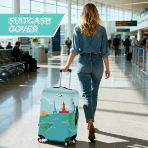 Anpassbare Elastische Reisekofferhülle Große Auswahl an Stilen Modischer Staubdichter Wasserabweisender Umweltfreundlicher Kofferschutz - Product Image 3