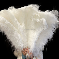 Großhandel Größte Größe 75-80cm Weiße Karneval-Festival-Straußenfedern Dekorative Straußenfedern für Hochzeiten und Partys