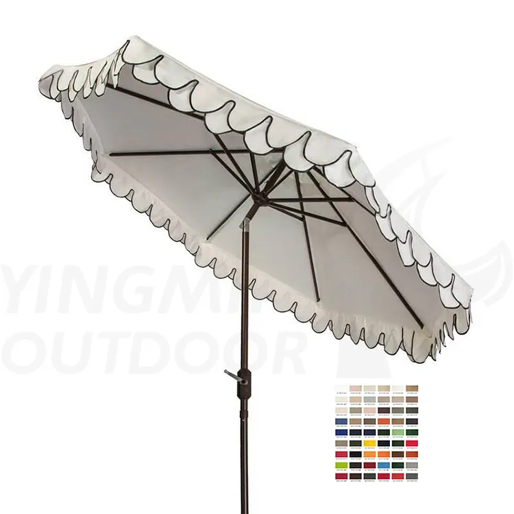 Payung penahan matahari aluminium antiair, payung taman, teras, kafe, pasar, payung matahari luar ruangan