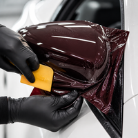 Pembungkus Mobil TPU Warna Burgundy Wine, PPF Berubah Warna, Self Healing, Hidrofobik untuk Modifikasi Otomotif