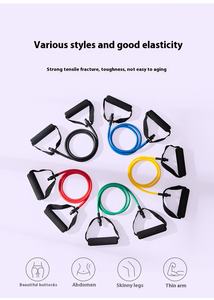 Ensemble de bandes de résistance multifonctionnelles en TPE naturel Tube de corde élastique de yoga en un mot Équipement de musculation - Product Image 2