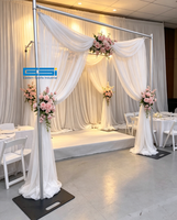 Système de tringles et de rideaux robustes ESI pour la décoration de réceptions de mariage, poteau de fond en aluminium