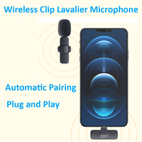 K9- Dual 2Mic lavalier mini micro sans fil cravate Clip microphone pour ios android téléphone mobile ipad enregistrement vocal microphones