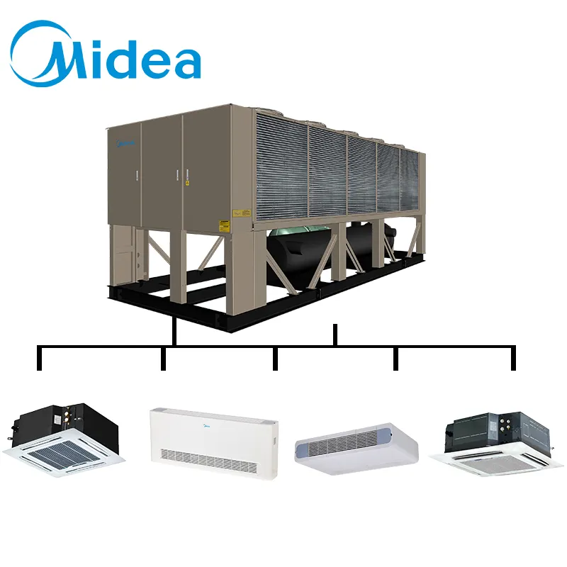 Midea T1/T3 250TON אקו ידידותי בורג סוג אוויר מקורר AC בורג Chiller עבור חקלאות דגים איגוד