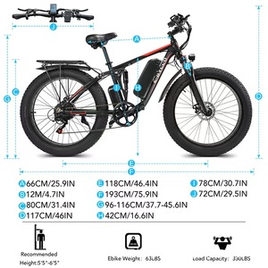 Vélo électrique 7 vitesses avec amortissement par ressort pour adultes, adapté à tous les terrains et aux sorties en <span class=keywords><strong>montagne</strong></span> - Product Image 5
