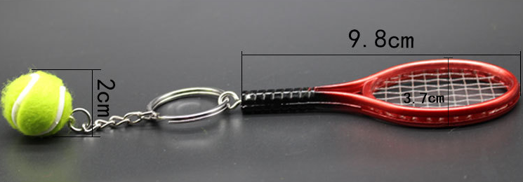 Pendentif Sportif Original Porte-clés Balle De Tennis - Pendentif Sportif 3D Rose - Cadeau Tennis Pendentif Sport 3D