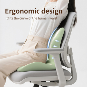 Ergonomic U Shape <b>Memory</b> <b>Foam</b> Seat <b>Cushion</b> Lumbar Support Pillow for Chair Buttocks Pain Relief Solid Green Color - Product Image 3