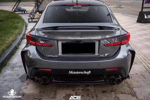 Nouvel ensemble de carrosserie auto-adhésif en fibre de carbone RCF avec accessoires : lèvre avant, diffuseur, spoiler, jupes latérales et capot - Product Image 3
