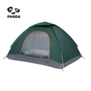 Tienda de playa emergente de apertura rápida con marco de acero resistente a los rayos UV de un dormitorio para niños coloridos con cortinas de diseño de plátano para niños - Product Image 3