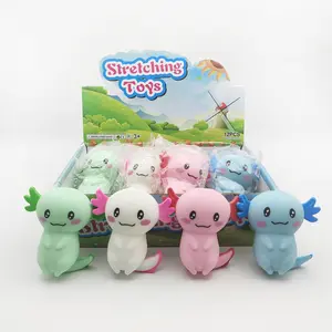 Neuzugang Axolotl TPR Stressentlastung Stress-Spielzeug Mochi weiches quetschiges Quetsch-Spielzeug vierfarbig