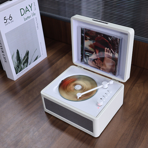 Lecteur <span class=keywords><strong>CD</strong></span> de style rétro en gros, lecture multi-formats, haut-parleur Bluetooth pour salon, durable, taille compacte, cadeau - Product Image 3