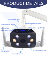 Lampe LED dentaire à induction pour fauteuil dentaire, température de couleur réglable, sans ombre