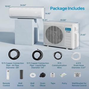 مكيف هواء R454b بتردد متغير بقدرة 24000 وحدة حرارية بريطانية، مكيف هواء صغير منفصل مع تبريد/تدفئة كهربائية - Product Image 4