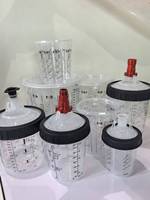 Gobelets de peinture jetables de 600 ml, lot de 50 pièces, gobelet de pistolet de peinture automobile, pot de pulvérisation de peinture, gobelet jetable pour la retouche automobile