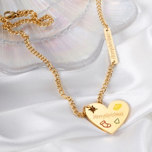Collar Ason, Nuevo Modelo, Regalo de Navidad, Chapado en Oro de 18K, Collar Personalizado de Acero Inoxidable para Mujeres y Niñas - Product Image 1