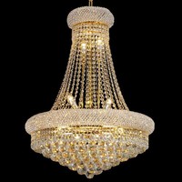 Lustre LED de luxe MAJ, grande taille, hauteur réglable, cadre en métal doré, pendentif en cristal K9, garantie de 2 ans, villa, hall d'hôtel