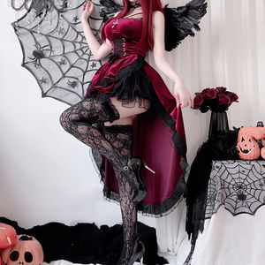 Disfraz Gótico Europeo Americano de Halloween KAZITA para Mujer, Vestido de <span class=keywords><strong>Bruja</strong></span> Vampiresa con Cola de Golondrina Oscura para Actuaciones, Televisión y Cine - Product Image 1