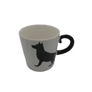 Gemalte Tier Tasse Hund Keramik Kaffeetasse Katze Tasse Wolf Keramik Tasse Hand bemalte Geschenke & Handwerk
