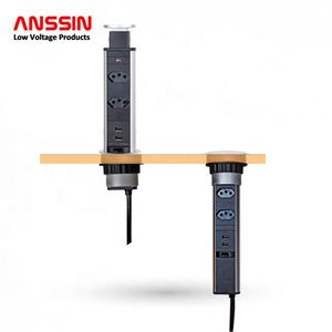 Prise Pop up Brésil standard avec 2 prises + chargeurs USB soquete Torre de Tomada - Product Image 2