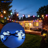 Boule LED RGB 3D de 50 mm, lumière pixel, IP65, connectable en série, lumières ponctuelles à changement de couleur, éclairage décoratif pour jardin, patio, scène, matrice
