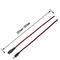 Cable de Alimentación CC Macho de 5.5x2.1mm, Conector de Alimentación CC Negro, Cable de Soldadura