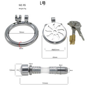 Pet paslanmaz çelik Pet horoz kafes Chastity Pet Penis kilit kafes bekaret kemeri ile hayvan Chastity cihazı - Product Image 3