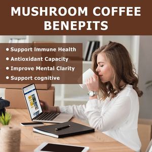 กาแฟเห็ดสำเร็จรูปแบบผง OEM ODM ผสมสารสกัดจากอัชวกันดา สำหรับผู้ใหญ่ เพิ่มพลังงาน สมาธิ กาแฟผงผสมเห็ดหลายชนิด - Product Image 3