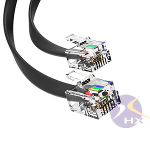 Venta caliente 5 metros Rj11 Rj45 Cable 28Awg 4 Cable de teléfono Cable 4P4C Cable de caída de teléfono para electrodomésticos - Product Image 1