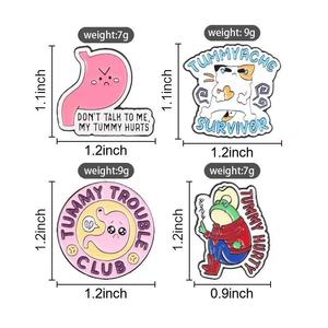 Broches et épingles créatives uniques en gros : Broches originales en forme d'organe, épingles en métal mignonnes et excentriques en forme de rateau et d'estomac, épingles de dessins animés en forme de grenouilles et de chatons pour vêtements - Product Image 4
