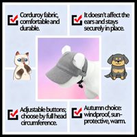 Casquette de baseball multicolore pour animaux de compagnie avec trous pour les oreilles, visière pare-soleil pour chiens et chats, couvre-chef d'été et d'automne pour la plage