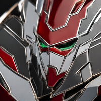 Badge de revers en alliage de zinc émaillé dur, design robot anime mecha personnalisé, finition miroir lisse, plaqué argent et or, vente en gros