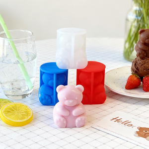 Thân thiện với môi gấu nến Silicone khuôn DIY 3D động vật thơm nến NGỒI GẤU nướng - Product Image 3