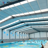 Estructura Metálica Industrial para Piscinas Interiores, Edificios de Acero de Bajo Costo, Parque Acuático, Estructura Metálica