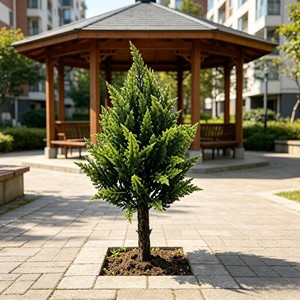 Elegante arbusto de conífera perenne compacto con follaje de agujas densas para jardín exterior, césped, bordes de carreteras, patios y paisajismo. - Product Image 5