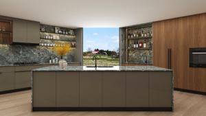 Juego de Muebles de Cocina Modernos de Roble Pre-Ensamblados Zofa con Acabado de Grano de Madera y Superficies Fáciles de Limpiar para Familias de Villas - Product Image 3