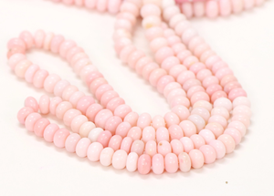 Comprar 15 "de longitud bebé rosa sombreado ópalo suave Rondelle forma cuentas con 7 a 10mm ópalo cuentas de piedras preciosas para la fabricación de joyas artesanales - Product Image 5