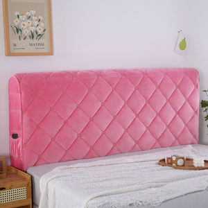 Rosa morbido ricamo trapuntato ispessito avvolgente completo intorno alla copertura della testa del <span class=keywords><strong>letto</strong></span> - Product Image 1