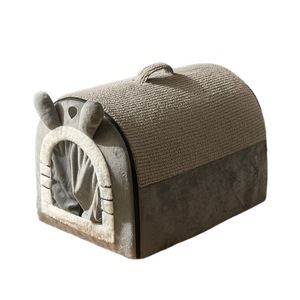 Cama para perros, para todas las estaciones, semicerrada, resistente a la suciedad, con parte superior extraíble y lavable, colchoneta/cama para mascotas, casa para perros Teddy - Product Image 1
