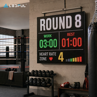 Grand écran LED mural P1.86 pour l'entraînement de boxe en académie, avec raccordement sans soudure et couleurs HDR, installation fixe